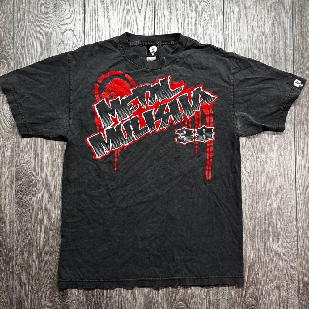 Metal Mulisha Brian Deegan 38 Graphic Shirt Mens Medium Black Red Y2k Motocross